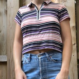 Multi colored collared shirt